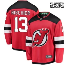 Lasten New Jersey Devils Nico Hischier 13 Pelipaita Punainen Breakaway Koti
