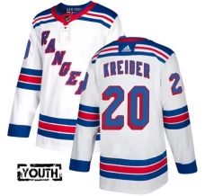 Lasten New York Rangers Chris Kreider 20 Pelipaita Valkoinen Authentic
