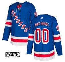 Lasten New York Rangers Custom Pelipaita Sininen Authentic