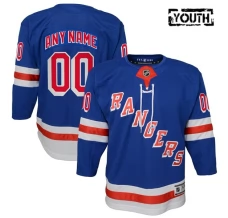 Lasten New York Rangers Custom Pelipaita Sininen Premier Koti