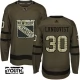 Lasten New York Rangers Henrik Lundqvist 30 Pelipaita Camo Green Authentic