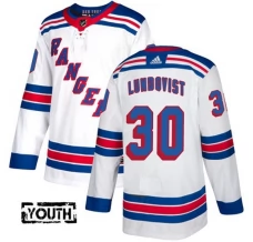 Lasten New York Rangers Henrik Lundqvist 30 Pelipaita Valkoinen Authentic