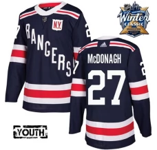 Lasten New York Rangers Ryan McDonagh 27 Pelipaita 2018 Winter Classic Patch Navy Authentic