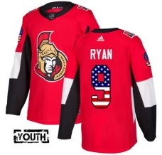 Lasten Ottawa Senators Bobby Ryan 9 Pelipaita USA Flag Fashion Punainen Authentic