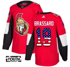 Lasten Ottawa Senators Derick Brassard 19 Pelipaita USA Flag Fashion Punainen Authentic