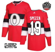 Lasten Ottawa Senators Jason Spezza 19 Pelipaita 2017 100 Classic Patch Punainen Authentic