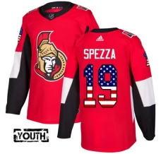 Lasten Ottawa Senators Jason Spezza 19 Pelipaita USA Flag Fashion Punainen Authentic