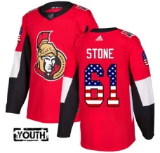 Lasten Ottawa Senators Mark Stone 61 Pelipaita USA Flag Fashion Punainen Authentic