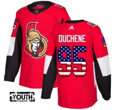 Lasten Ottawa Senators Matt Duchene 95 Pelipaita USA Flag Fashion Punainen Authentic