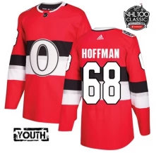 Lasten Ottawa Senators Mike Hoffman 68 Pelipaita 2017 100 Classic Patch Punainen Authentic