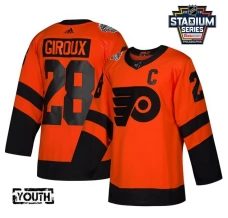 Lasten Philadelphia Flyers Claude Giroux 28 Pelipaita 2019 Stadium Series Patch Musta Authentic