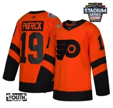 Lasten Philadelphia Flyers Nolan Patrick 19 Pelipaita 2019 Stadium Series Patch Musta Authentic
