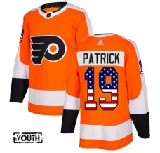 Lasten Philadelphia Flyers Nolan Patrick 19 Pelipaita USA Flag Fashion Oranssi Authentic