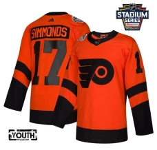 Lasten Philadelphia Flyers Wayne Simmonds 17 Pelipaita 2019 Stadium Series Patch Musta Authentic
