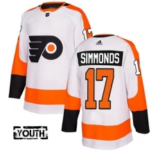 Lasten Philadelphia Flyers Wayne Simmonds 17 Pelipaita Valkoinen Authentic