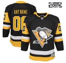Lasten Pittsburgh Penguins Custom Pelipaita Musta Premier Koti