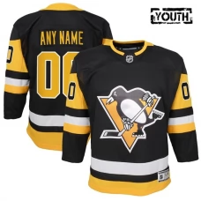 Lasten Pittsburgh Penguins Custom Pelipaita Musta Premier Koti