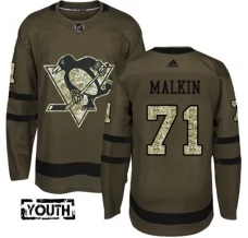 Lasten Pittsburgh Penguins Evgeni Malkin 71 Pelipaita Camo Green Authentic