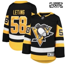 Lasten Pittsburgh Penguins Kris Letang 58 Pelipaita Musta Premier Koti