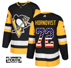 Lasten Pittsburgh Penguins Patric Hornqvist 72 Pelipaita USA Flag Fashion Musta Authentic