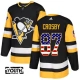 Lasten Pittsburgh Penguins Sidney Crosby 87 Pelipaita USA Flag Fashion Musta Authentic