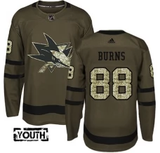 Lasten San Jose Sharks Brent Burns 88 Pelipaita Camo Green Authentic