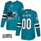 Lasten San Jose Sharks Custom Pelipaita Teal Authentic