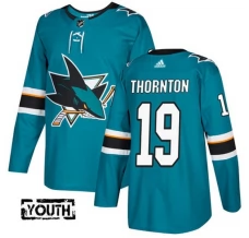 Lasten San Jose Sharks Joe Thornton 19 Pelipaita Teal Authentic