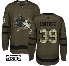 Lasten San Jose Sharks Logan Couture 39 Pelipaita Camo Green Authentic