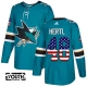 Lasten San Jose Sharks Tomas Hertl 48 Pelipaita USA Flag Fashion Teal Authentic