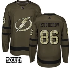 Lasten Tampa Bay Lightning Nikita Kucherov 86 Pelipaita Camo Green Authentic