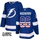 Lasten Tampa Bay Lightning Nikita Kucherov 86 Pelipaita USA Flag Fashion Sininen Authentic