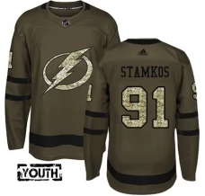 Lasten Tampa Bay Lightning Steven Stamkos 91 Pelipaita Camo Green Authentic