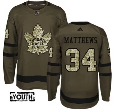 Lasten Toronto Maple Leafs Auston Matthews 34 Pelipaita Camo Green Authentic