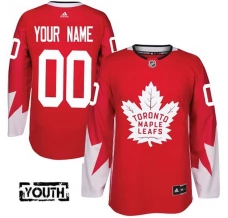 Lasten Toronto Maple Leafs Custom Pelipaita Punainen Authentic Vaihtoehtoinen
