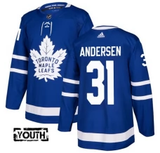 Lasten Toronto Maple Leafs Frederik Andersen 31 Pelipaita Sininen Authentic
