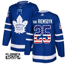 Lasten Toronto Maple Leafs James Van Riemsdyk 25 Pelipaita USA Flag Fashion Sininen Authentic