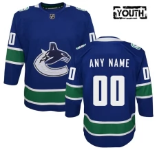 Lasten Vancouver Canucks Custom Pelipaita Sininen Premier Koti