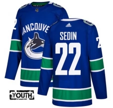 Lasten Vancouver Canucks Daniel Sedin 22 Pelipaita Sininen Authentic