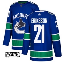 Lasten Vancouver Canucks Loui Eriksson 21 Pelipaita Sininen Authentic