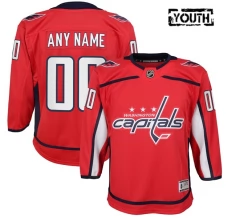 Lasten Washington Capitals Custom Pelipaita Punainen Premier Koti