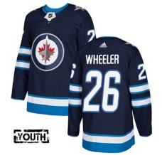 Lasten Winnipeg Jets Blake Wheeler 26 Pelipaita Navy Authentic