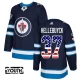 Lasten Winnipeg Jets Connor Hellebuyck 37 Pelipaita USA Flag Fashion Navy Authentic
