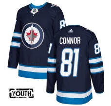 Lasten Winnipeg Jets Kyle Connor 81 Pelipaita Navy Authentic