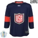 Lasten Yhdysvallat Blank Pelipaita 2016 World Cup of Hockey Navy Authentic