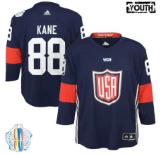 Lasten Yhdysvallat Patrick Kane 88 Pelipaita 2016 World Cup of Hockey Navy Authentic