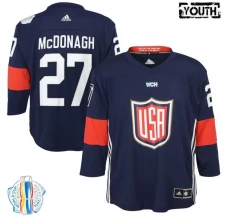 Lasten Yhdysvallat Ryan McDonagh 27 Pelipaita 2016 World Cup of Hockey Navy Authentic