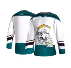 Miesten Anaheim Ducks Blank Pelipaita 2020-21 Reverse Retro Valkoinen Authentic