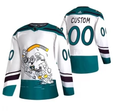 Miesten Anaheim Ducks Custom Pelipaita 2020-21 Reverse Retro Valkoinen Authentic