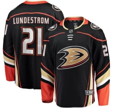 Miesten Anaheim Ducks Isac Lundestrom 21 Pelipaita Musta Breakaway Koti